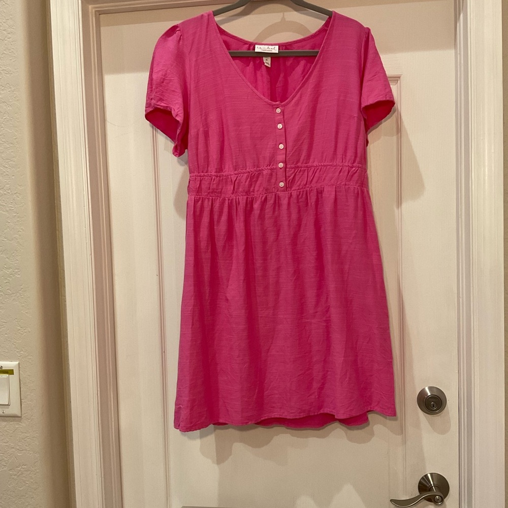 Maternity Pink Short Sleeve Dress